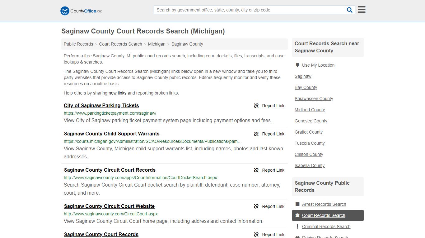 Court Records Search - Saginaw County, MI (Adoptions ...